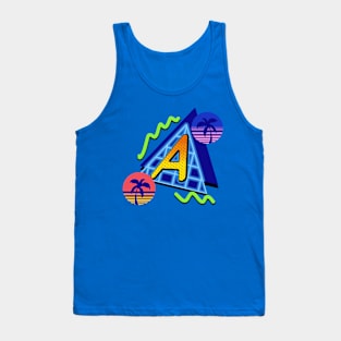 Initial Letter A - 80s Synth Tank Top